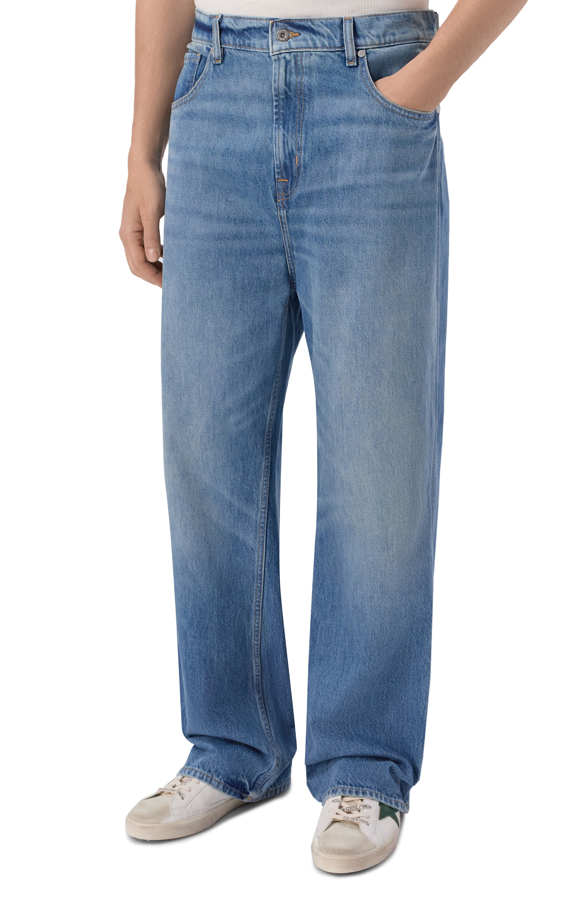 Джинсы wide leg 7 FOR ALL MANKIND синего цвета по цене 31900 руб., арт. 7TI90066-3NA, фото 3 Джинсы wide leg 7 FOR ALL MANKIND, арт. 7TI90066-3NA, фото 3