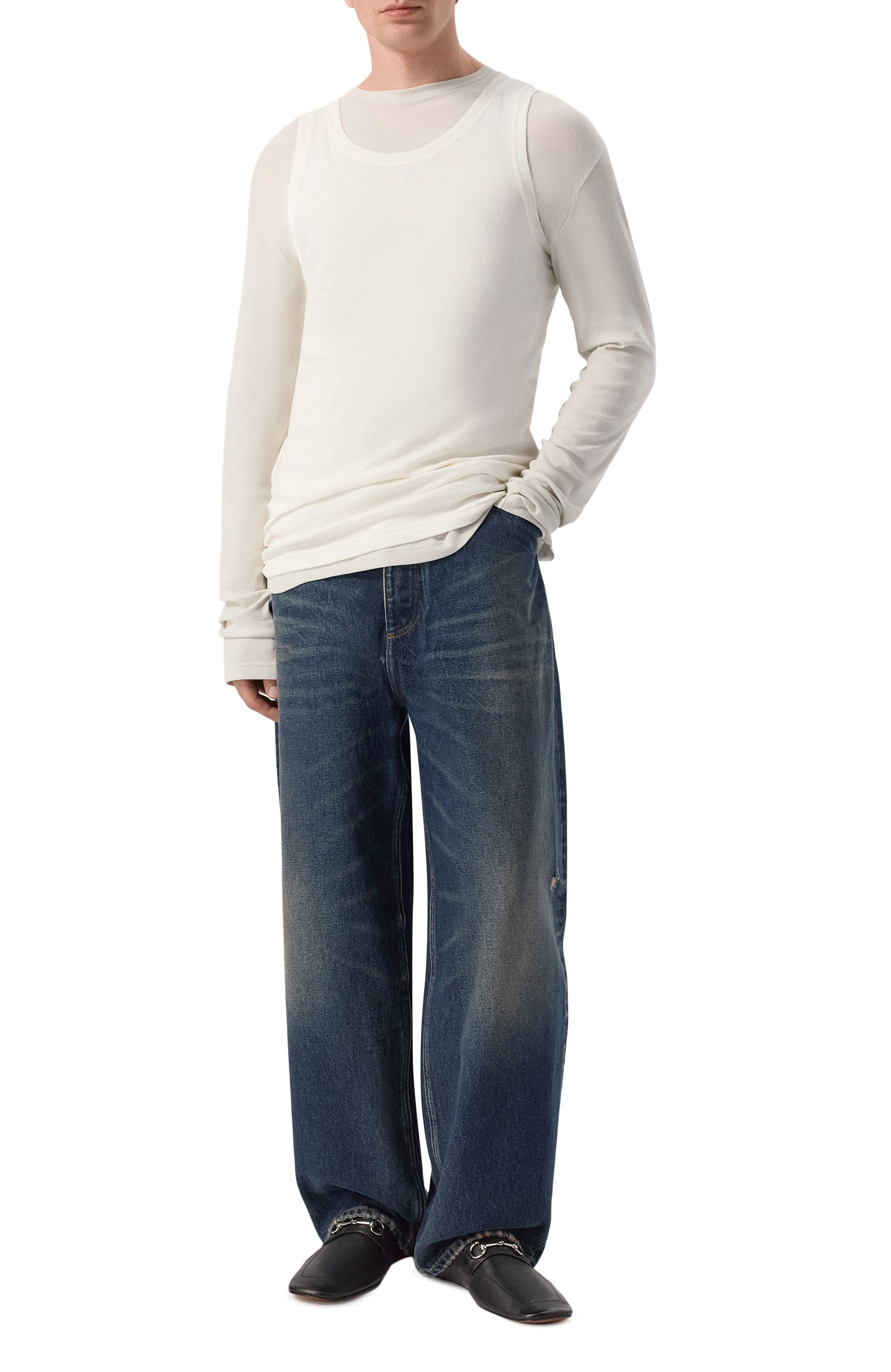 Кожаные лоферы ragazzo GUCCI, арт. 867507/AAGEH, фото 2