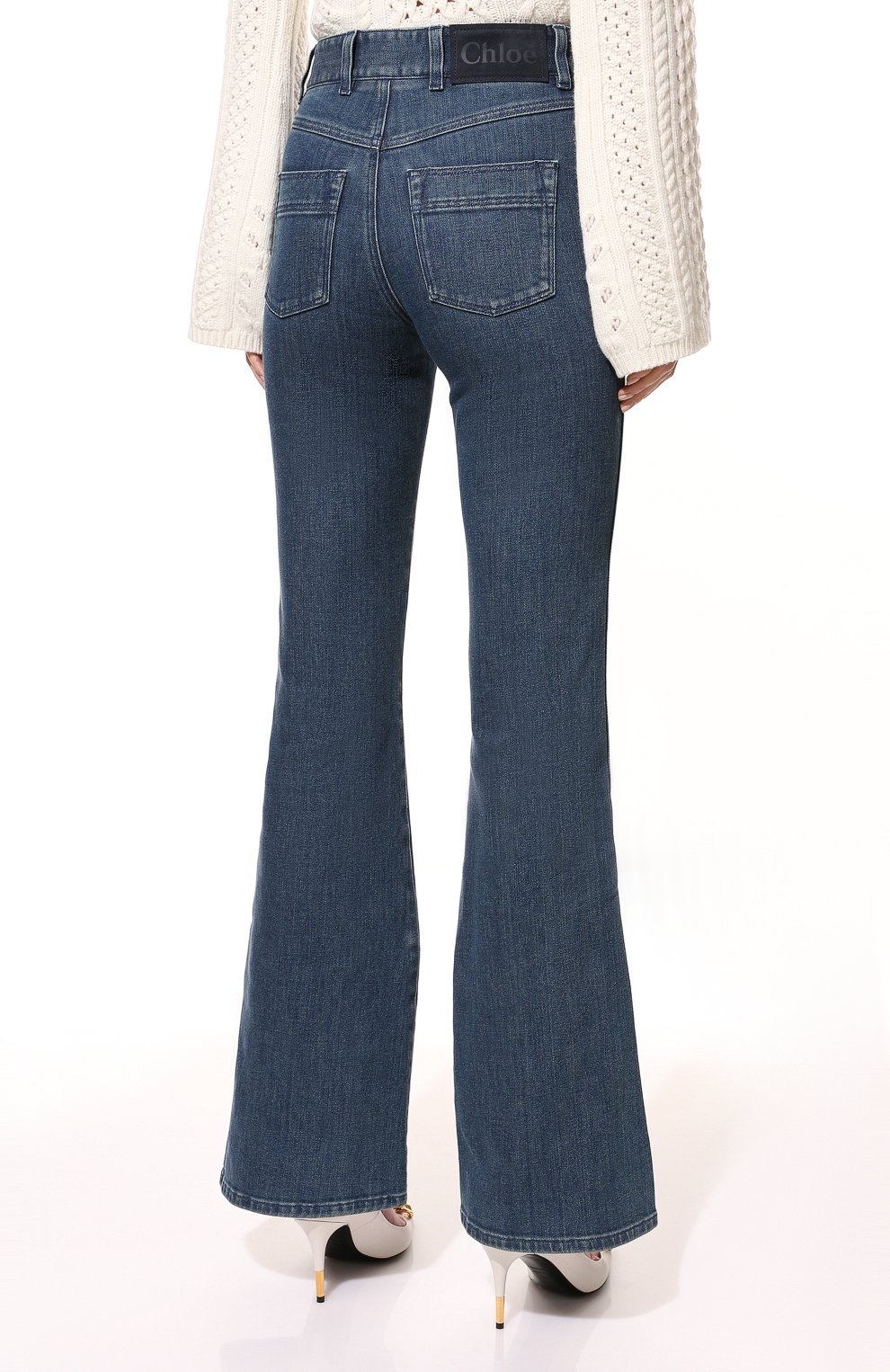 Джинсы CHLOÉ голубого цвета по цене 71950 руб., арт. CHC21WDP82151, фото 4 Джинсы CHLOÉ, арт. CHC21WDP82151, фото 4
