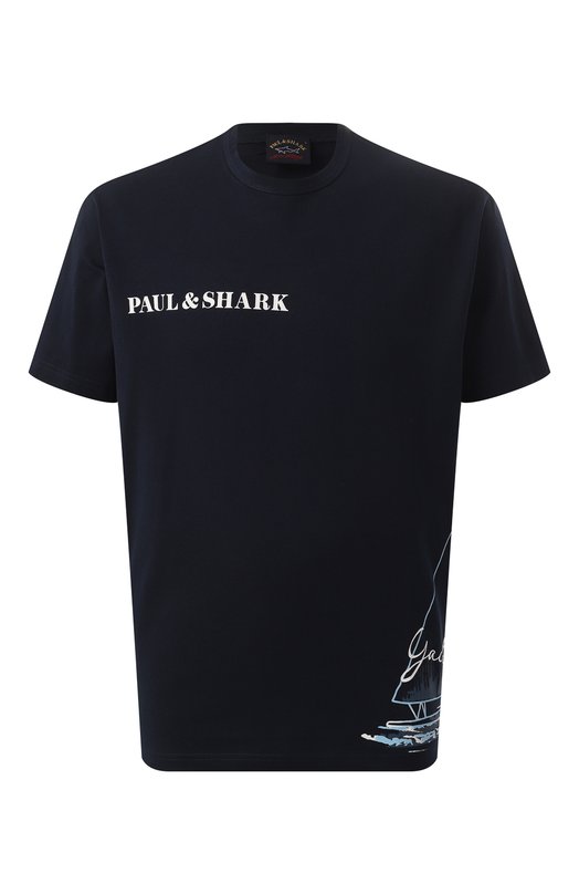 

Хлопковая футболка Paul&Shark, Синий