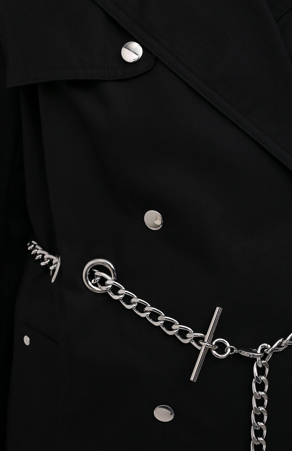 Хлопковый тренч MICHAEL MICHAEL KORS черного цвета по цене 53050 руб., арт. MS1200BDTY, фото 5 Хлопковый тренч MICHAEL MICHAEL KORS, арт. MS1200BDTY, фото 5