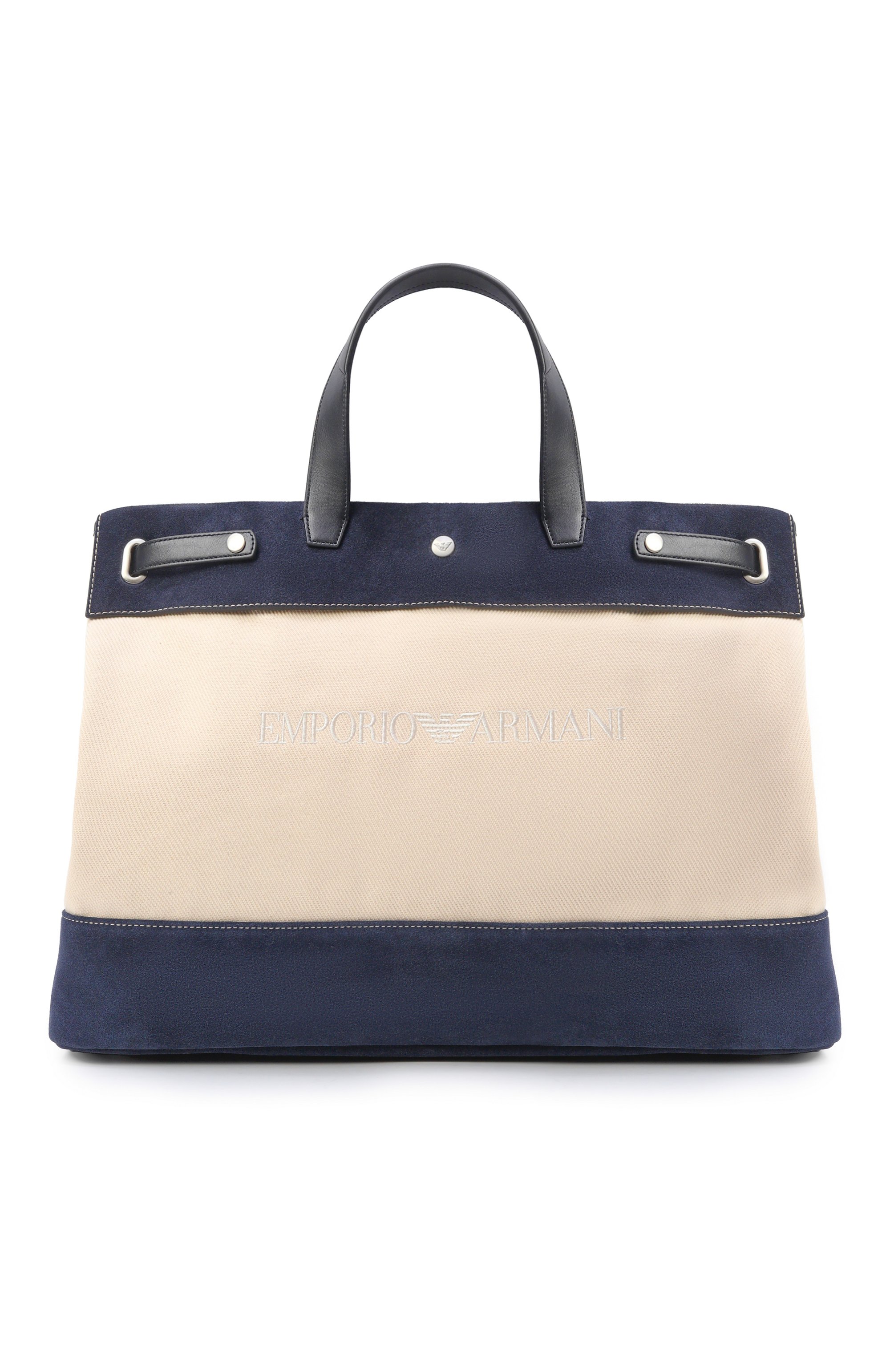 Сумка-шоппер EMPORIO ARMANI кремового цвета по цене 85850 руб., арт. EM005880/AF25631, фото 1 Сумка-шоппер EMPORIO ARMANI, арт. EM005880/AF25631, фото 1