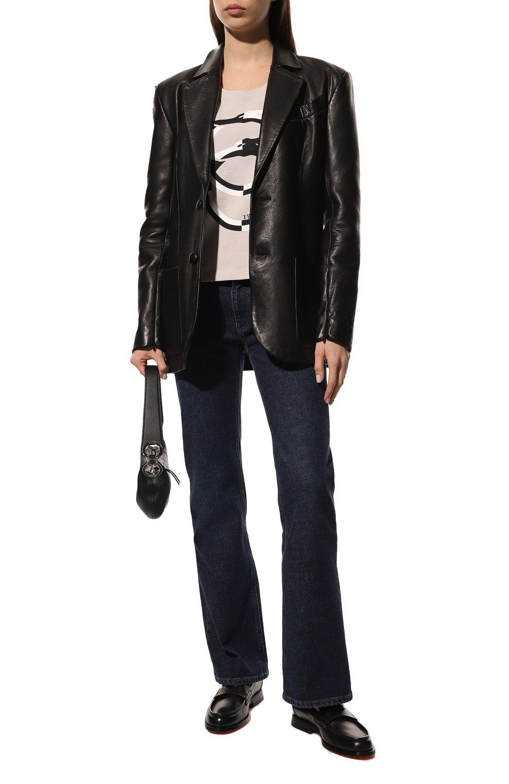 Хлопковая футболка TRUSSARDI кремового цвета по цене 8500 руб., арт. 56T00537-1T006160, фото 2 Хлопковая футболка TRUSSARDI, арт. 56T00537-1T006160, фото 2