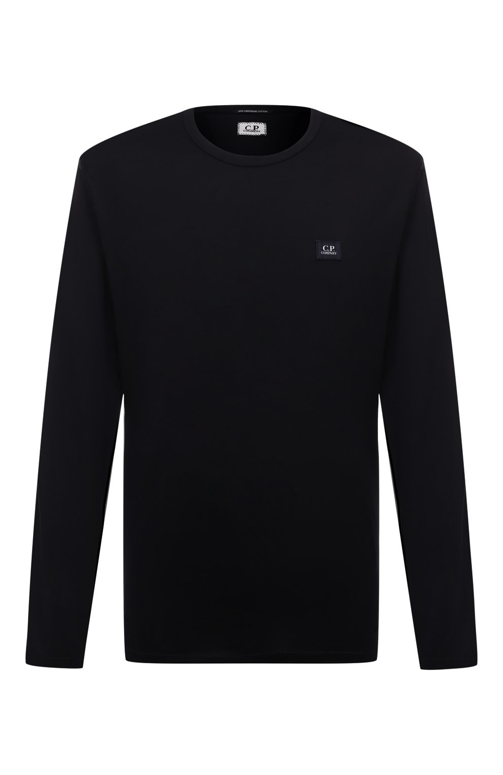 Хлопковый лонгслив C.P. COMPANY темно-синего цвета по цене 13800 руб., арт. 17CMTS055A006374G, фото 1 Хлопковый лонгслив C.P. COMPANY, арт. 17CMTS055A006374G, фото 1