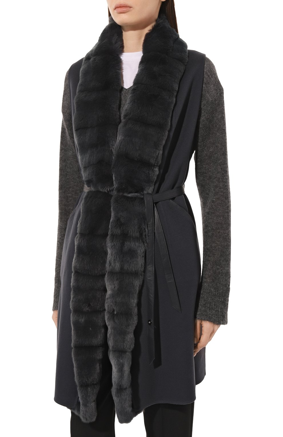 Жилет с меховой отделкой LORO PIANA, арт. FAG4402, фото 3