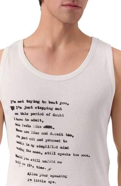 Хлопковая майка ANN DEMEULEMEESTER, арт. B0013216/FA659, фото 5