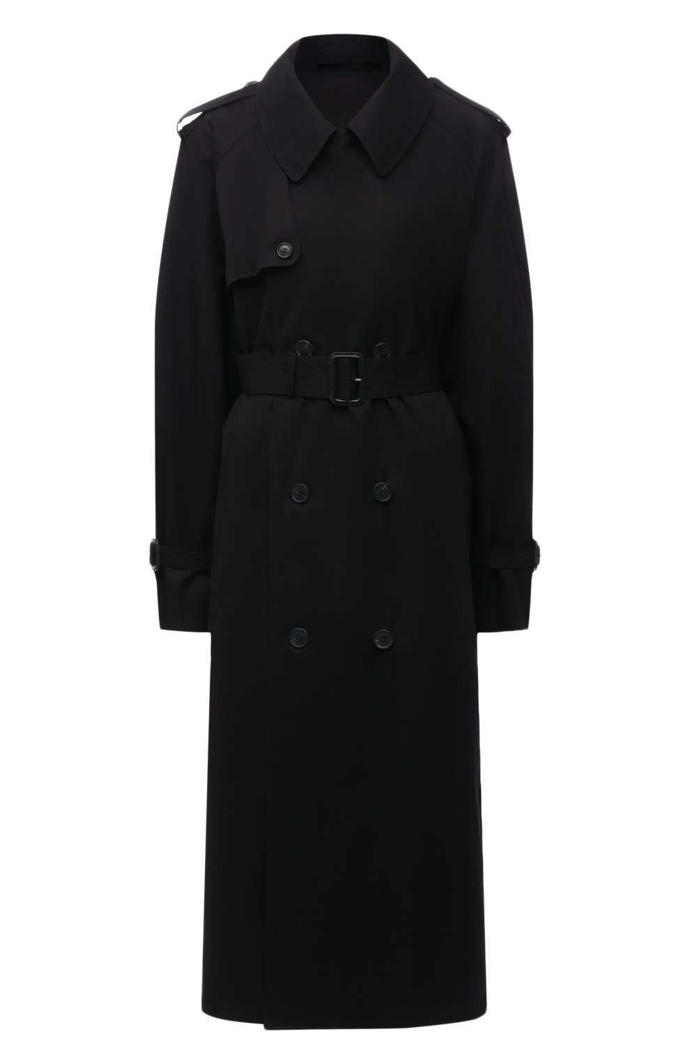 Хлопковый тренч WARDROBE.NYC черного цвета по цене 99500 руб., арт. W4009R04, фото 1 Хлопковый тренч WARDROBE.NYC, арт. W4009R04, фото 1