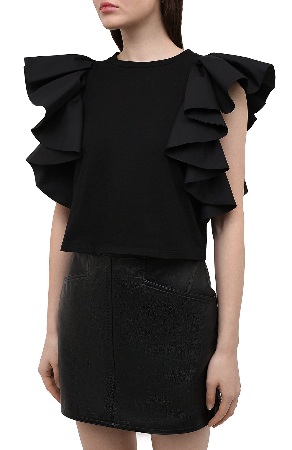 Хлопковый топ ALEXANDER MCQUEEN, арт. 646792/QLAAA, фото 3