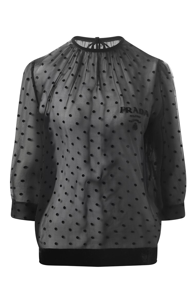 Топ из шелка и вискозы PRADA, арт. P953I-10FO-F0002, фото 1