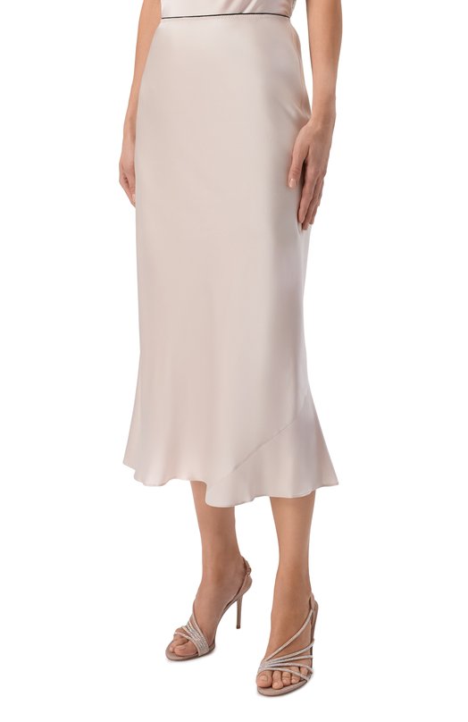 Атласная юбка Dorothee Schumacher 049504 Кремовый  049504 Фото 3