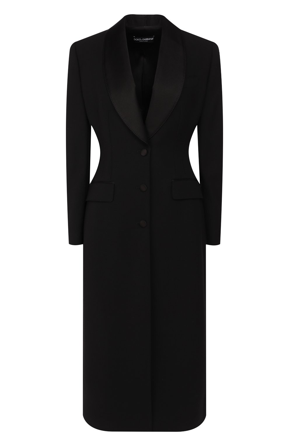 Шерстяное пальто DOLCE & GABBANA черного цвета по цене 385500 руб., арт. F0Y77T/FUCEG, фото 1 Шерстяное пальто DOLCE & GABBANA, арт. F0Y77T/FUCEG, фото 1
