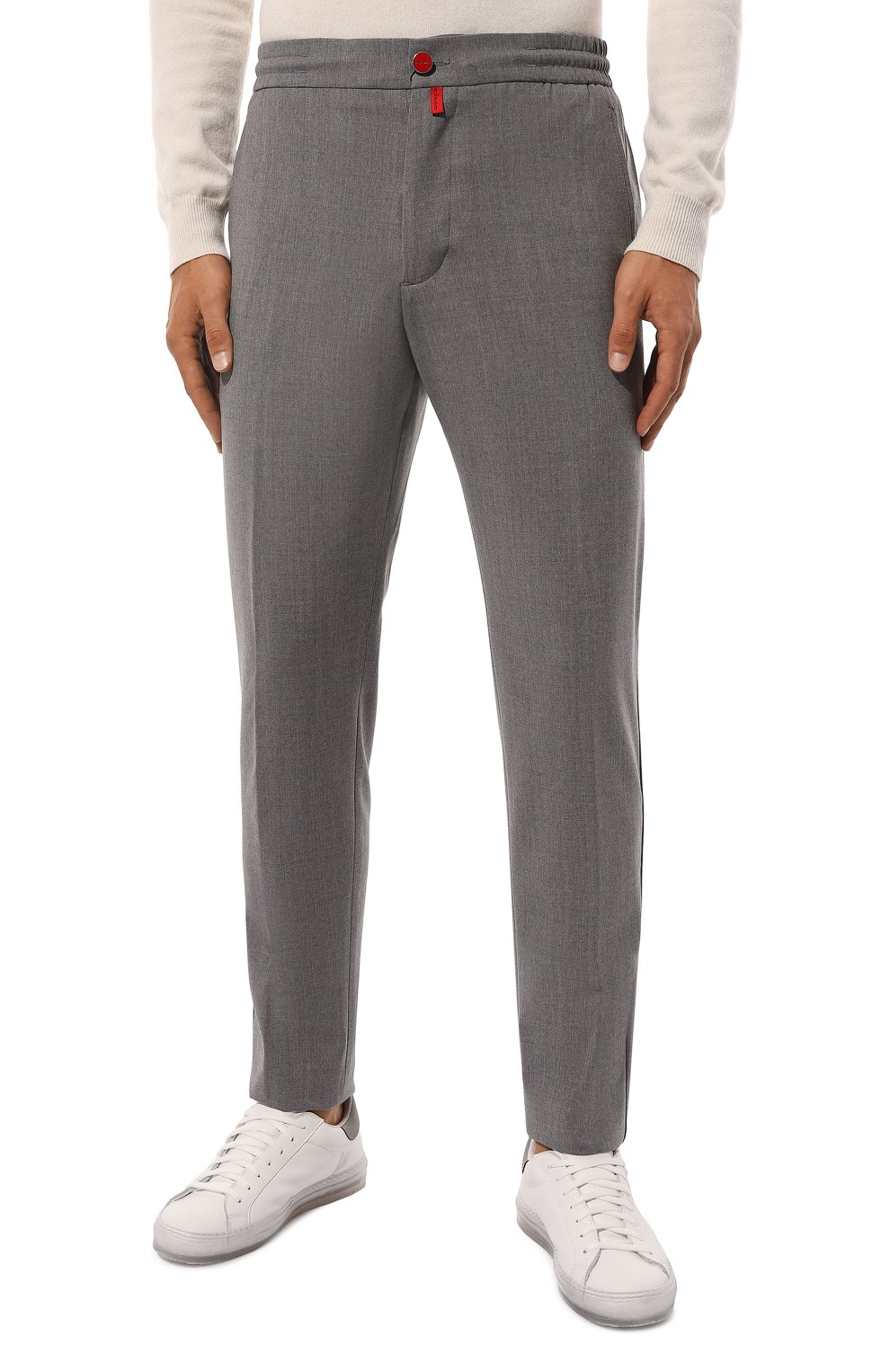 Шерстяные брюки KITON серого цвета по цене 169500 руб., арт. UPLACK0134F01, фото 3 Шерстяные брюки KITON, арт. UPLACK0134F01, фото 3