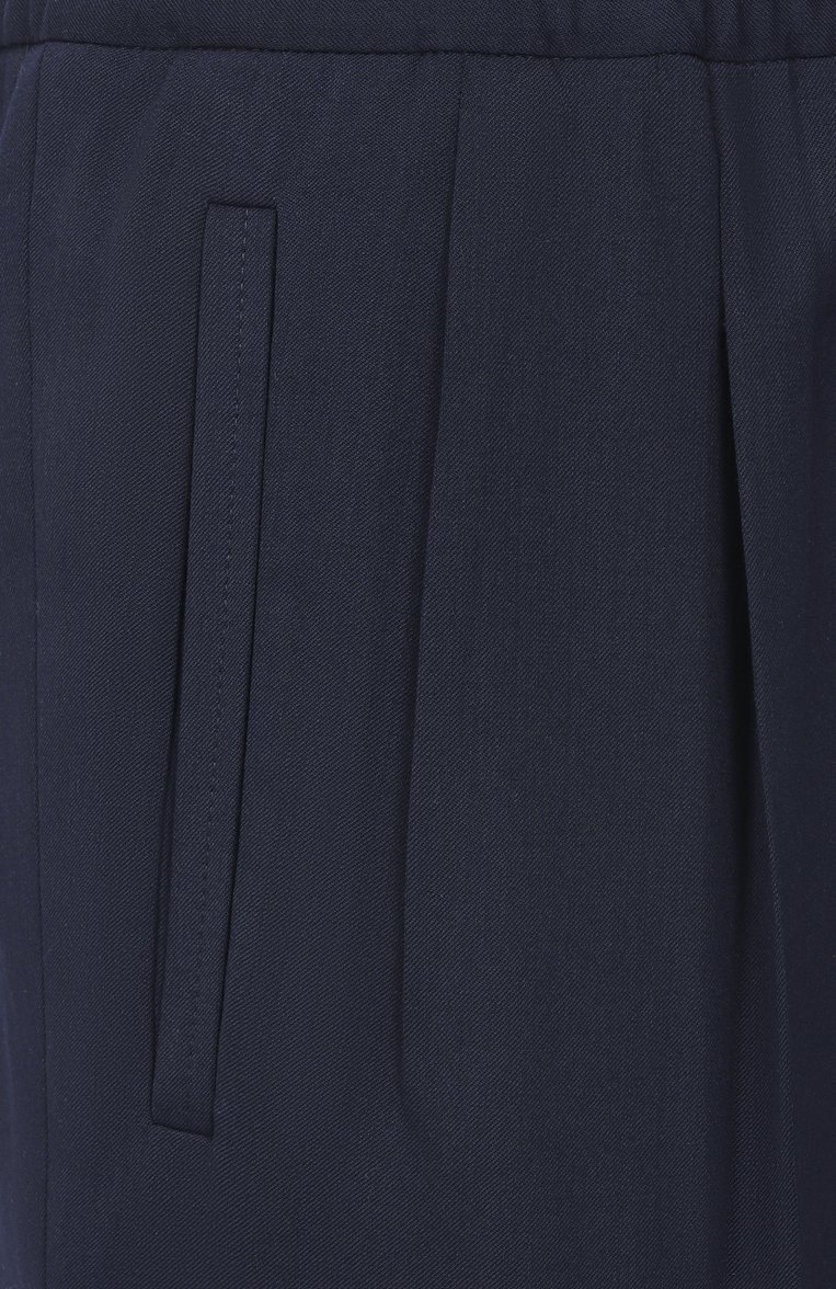 Мужские брюки ZEGNA темно-синего цвета, арт. 73GCC2/9ZF818A9 | Фото 6 (Длина (брюки, джинсы): Стандартные; Материал внешний: Шерсть, Синтетический материал; Случай: Повседневный; Стили: Кэжуэл)