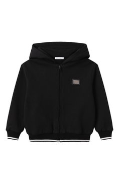 Детский хлопковая толстовка DOLCE & GABBANA черного цвета, арт. L4JWKG/G70K1/2-6 | Фото 1 (Рукава: Длинные; Мальчики Кросс-КТ: Толстовка-одежда; Материал внешний: Хлопок; Автоматизация состава: Проставлено; Автоматизация ТО: Проставлено; Ростовка одежда: 5 лет | 110 см, 4 года | 104 см, 2 года | 92 см, 6 лет | 116 см, 3 года | 98 см)