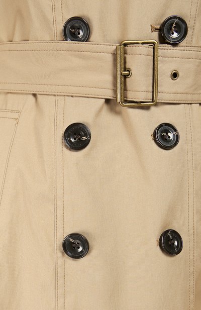 Утепленное двубортное пальто с поясом и капюшоном BURBERRY, арт. 3964034, фото 5