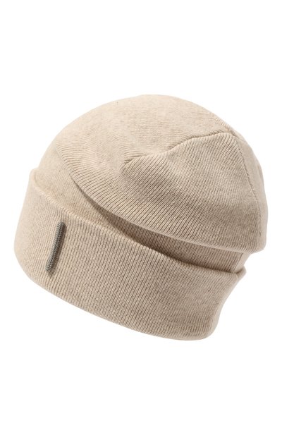 Кашемировая шапка BRUNELLO CUCINELLI кремового цвета по цене 21300 руб., арт. B12M14599C, фото 2 Кашемировая шапка BRUNELLO CUCINELLI, арт. B12M14599C, фото 2