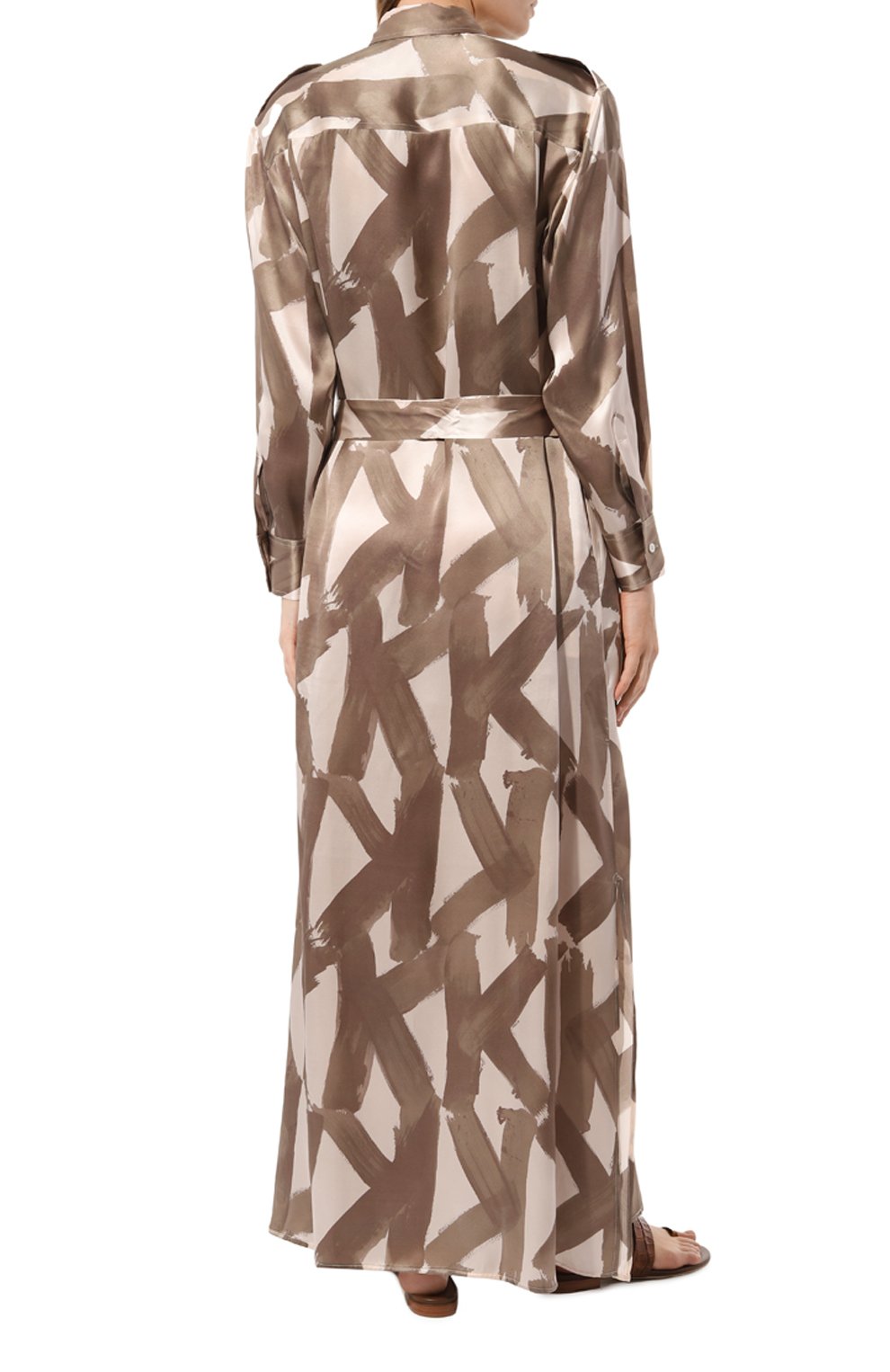 Атласное платье KITON, арт. D47H321K0978C_D47T321K0978C_D47Z321K0978C, фото 4