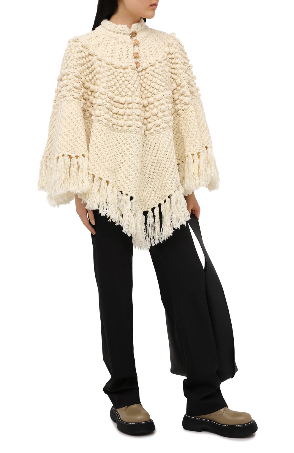 Шерстяное пончо SAINT LAURENT, арт. 633896/YASB2, фото 2