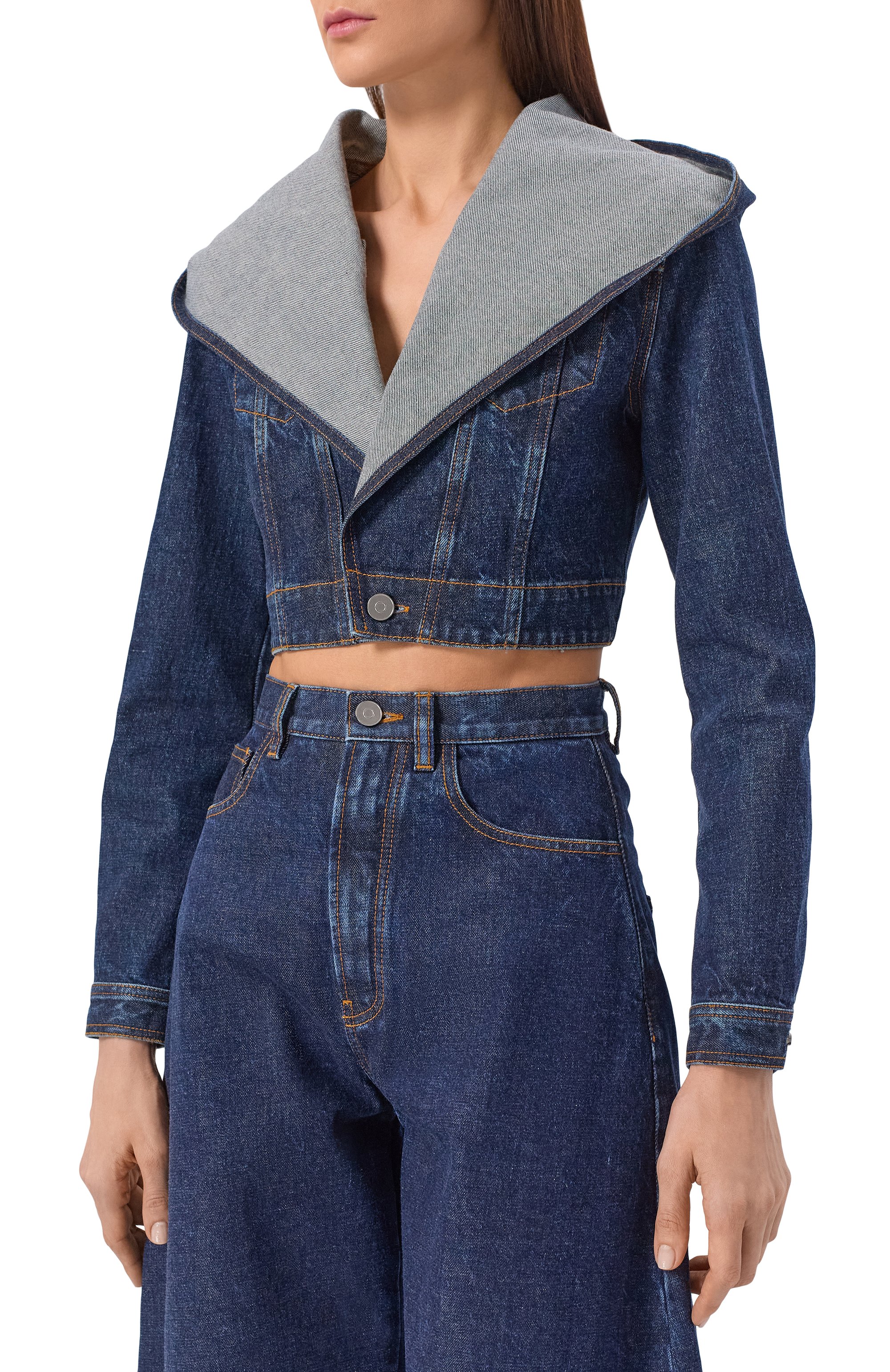 Джинсовая куртка ALAIA, арт. AA9V0306D014C, фото 3