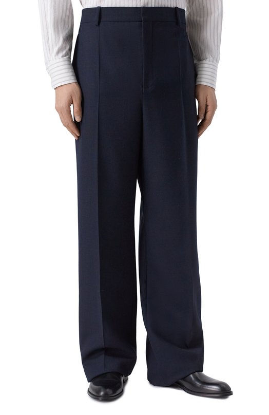 Шерстяные брюки Saint Laurent 844153/Y5K32 Синий  844153/Y5K32 Фото 3
