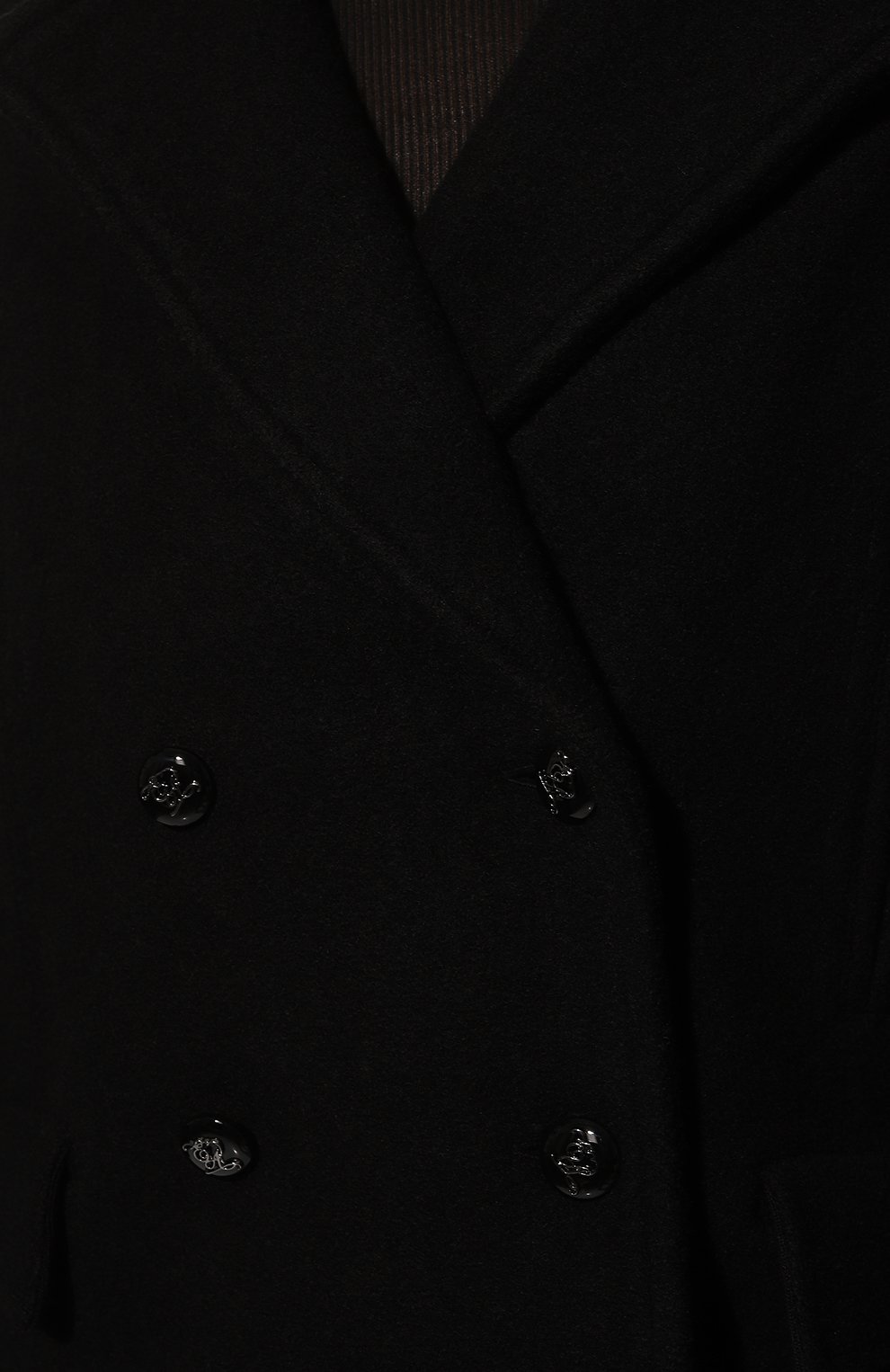 Пальто из шерсти и хлопка EMPORIO ARMANI черного цвета по цене 61900 руб., арт. 6L2LT2/2M06Z, фото 5 Пальто из шерсти и хлопка EMPORIO ARMANI, арт. 6L2LT2/2M06Z, фото 5