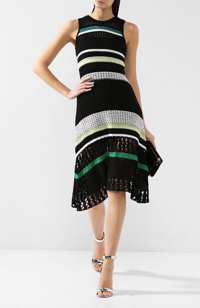 Платье из смеси шелка и вискозы PROENZA SCHOULER черного цвета по цене 117500 руб., арт. R1917172-KS041, фото 2 Платье из смеси шелка и вискозы PROENZA SCHOULER, арт. R1917172-KS041, фото 2