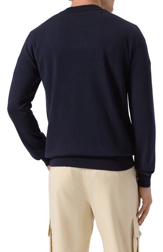 Шерстяной джемпер Balmain FH1KD000/KI84 Синий  FH1KD000/KI84 Фото 4