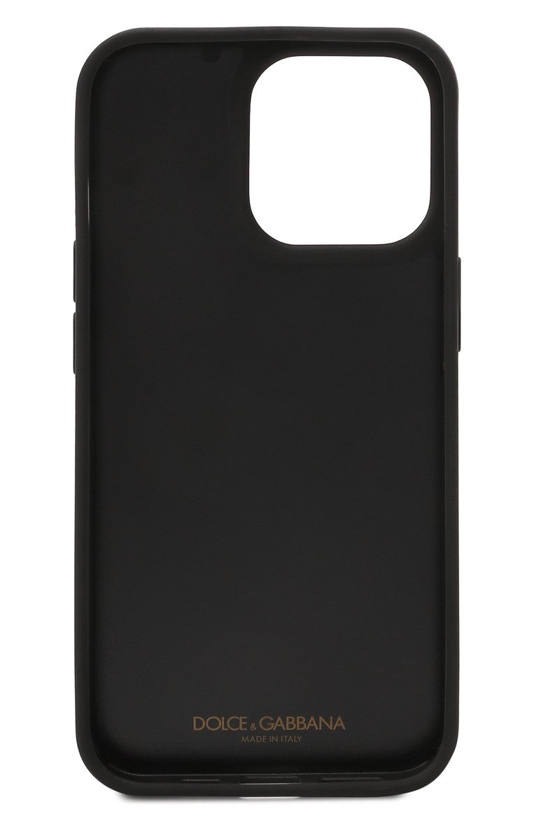 Кожаный чехол для iphone 13 pro DOLCE & GABBANA черного цвета, арт. BI3135/A1001 | Фото 2 (Материал: Натуральная кожа; Женское Кросс-КТ: Кожа iPhone; Нос: Не проставлено; Региональные ограничения белый список (Axapta Mercury): Не проставлено)