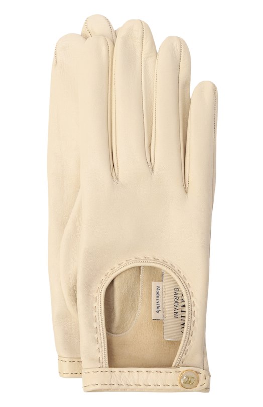 Кожаные перчатки Valentino 7W2GBA00/LDU Кремовый 7W2GBA00/LDU
