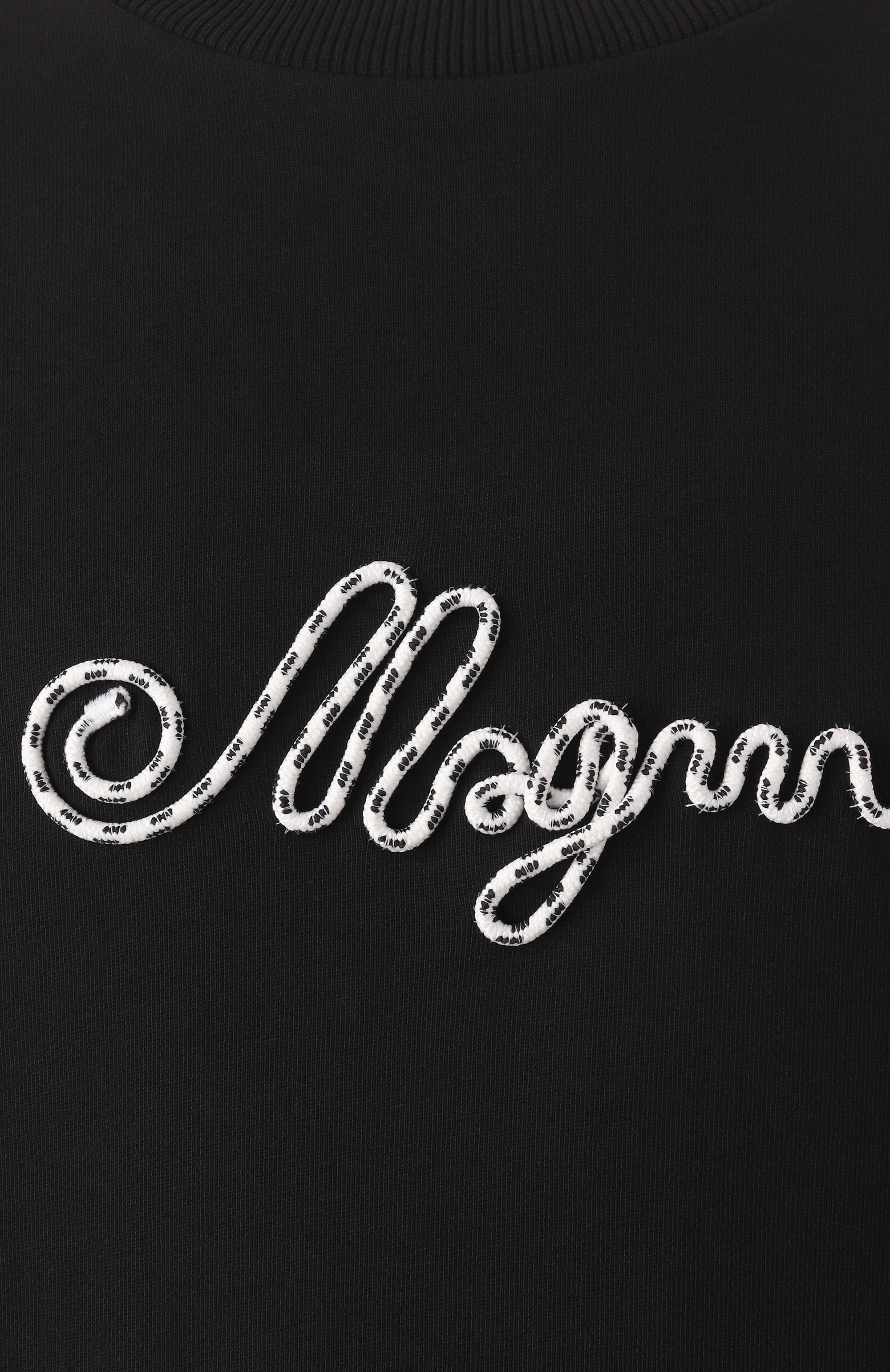 Хлопковый свитшот MSGM черного цвета по цене 23700 руб., арт. 3840MM98/257095, фото 6 Хлопковый свитшот MSGM, арт. 3840MM98/257095, фото 6