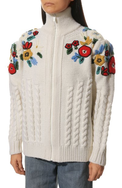 Шерстяной кардиган MIU MIU, арт. MMF519-1ZIP-F0009, фото 3