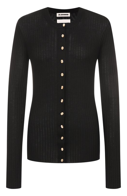 Шелковый кардиган Jil Sander J04HP0006/J16137 Чёрный J04HP0006/J16137
