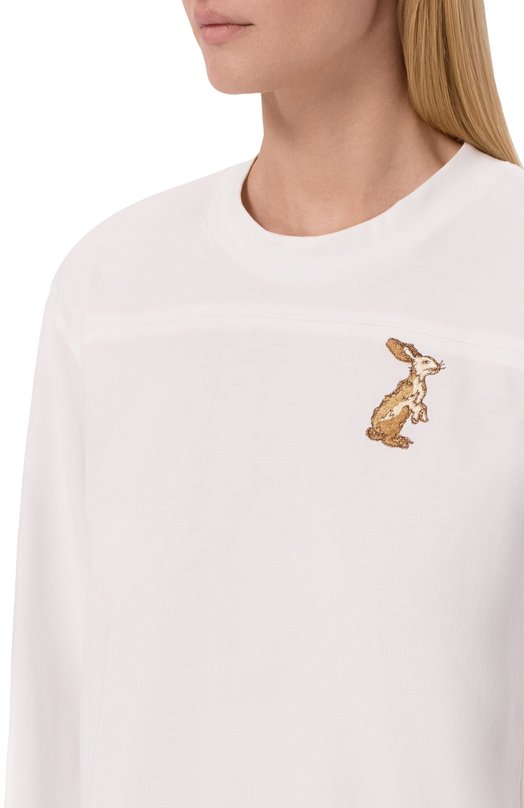 Хлопковый лонгслив 3.1 Phillip Lim F251-10157PJB Белый  F251-10157PJB Фото 5