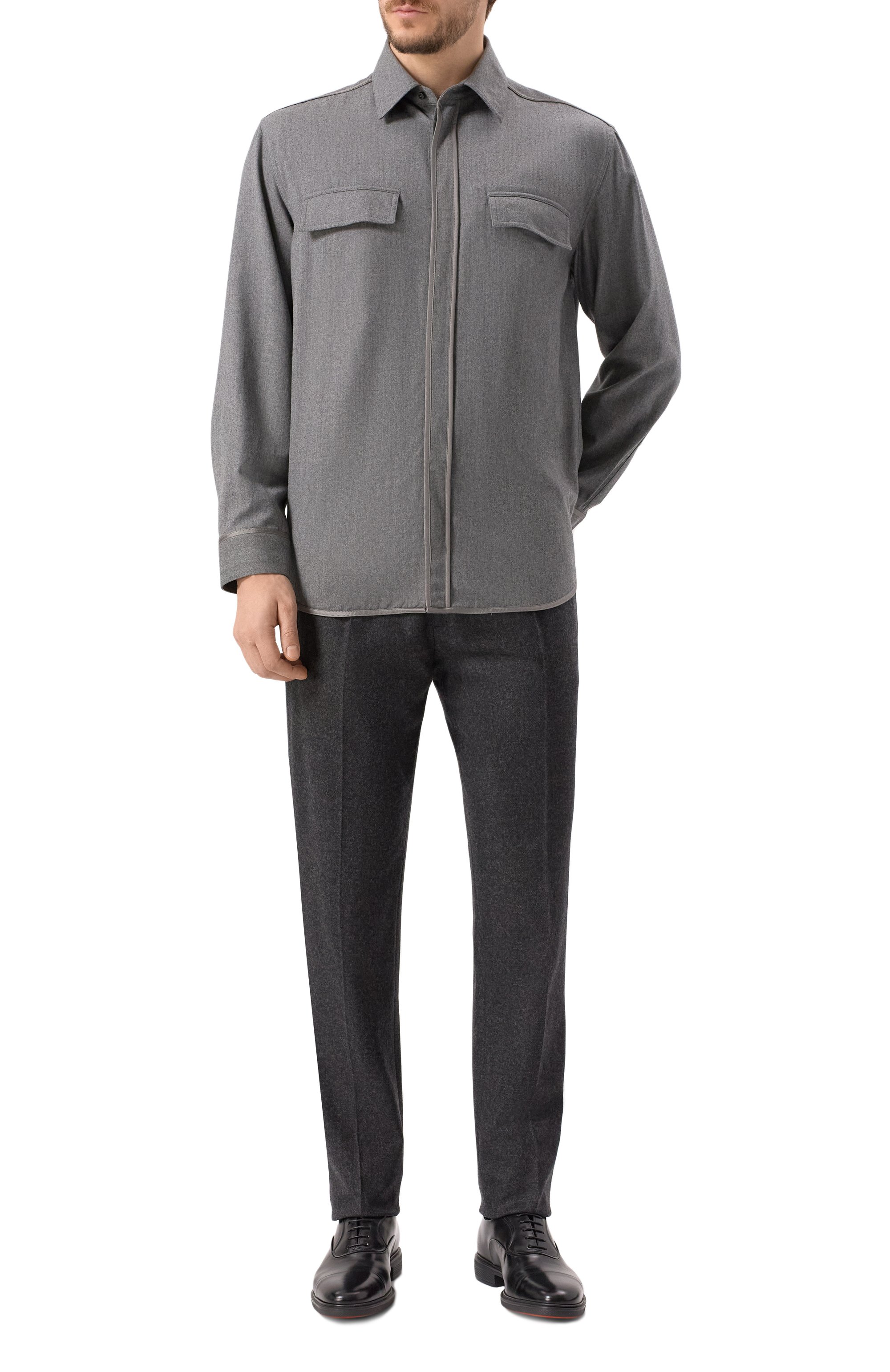 Кожаные оксфорды easy SANTONI, арт. MGEG18957NEAXNTG, фото 2