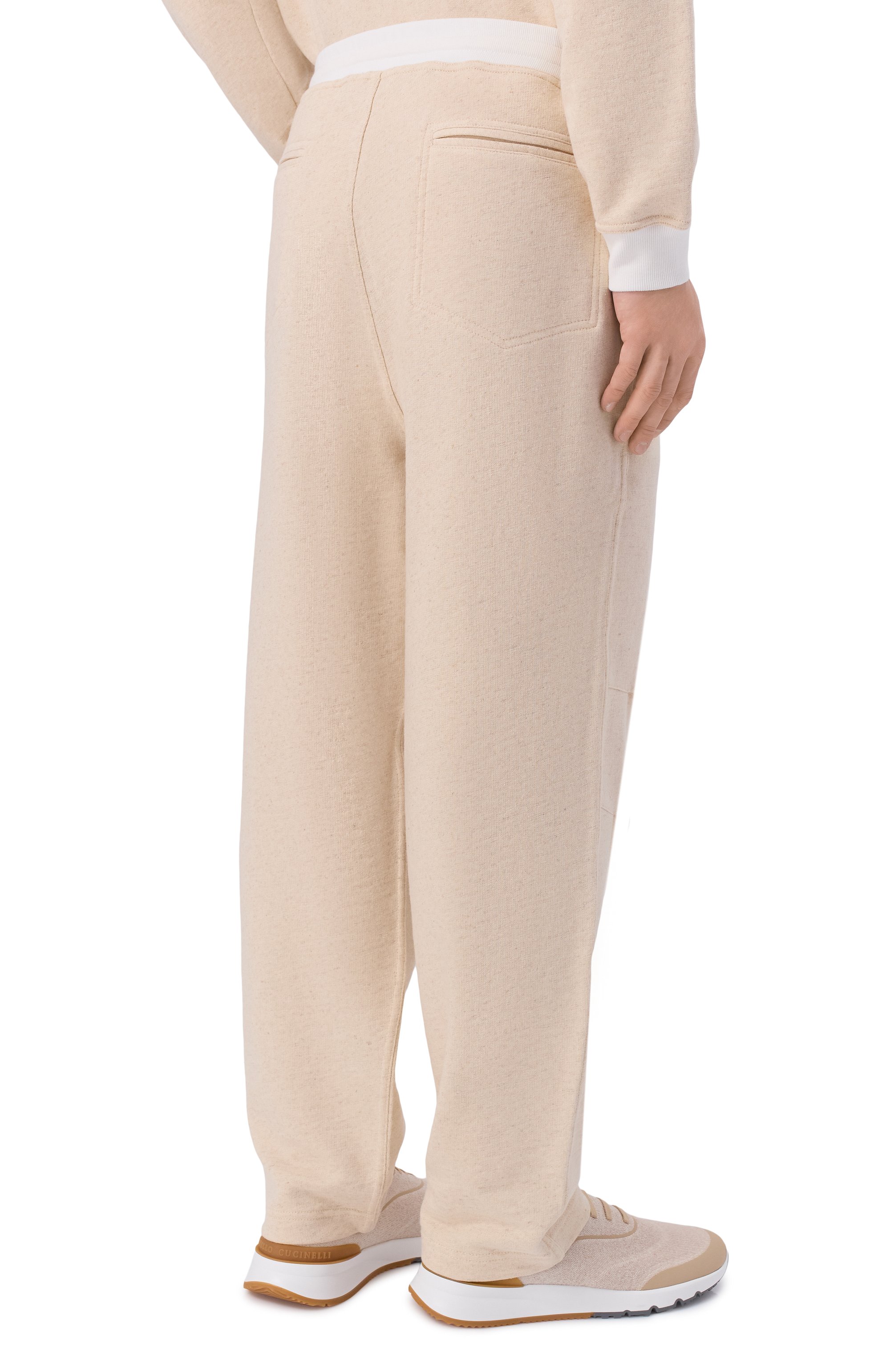 Брюки из хлопка и льна BRUNELLO CUCINELLI, арт. MR8313381G, фото 4