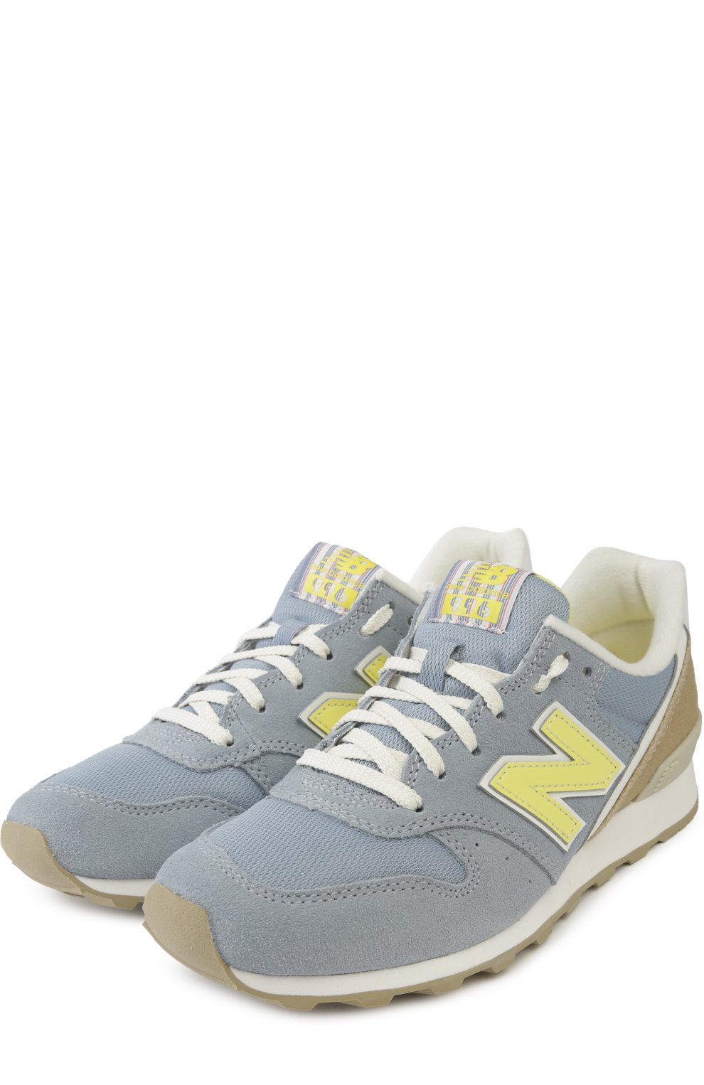 Замшевые кроссовки 996 на шнуровке NEW BALANCE разноцветного цвета по цене 10990 руб., арт. WR996HD/B, фото 2 Замшевые кроссовки 996 на шнуровке NEW BALANCE, арт. WR996HD/B, фото 2