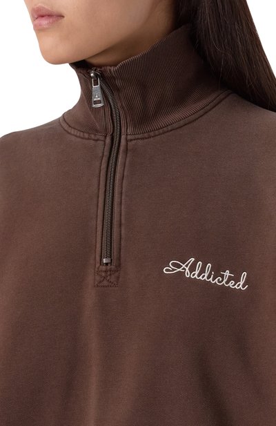 Хлопковый свитшот ADDICTED коричневого цвета по цене 26800 руб., арт. FT2401, фото 5 Хлопковый свитшот ADDICTED, арт. FT2401, фото 5