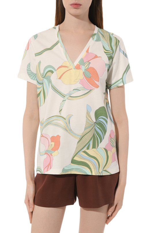 Хлопковая футболка Leonard Paris Кремовый, фото 3