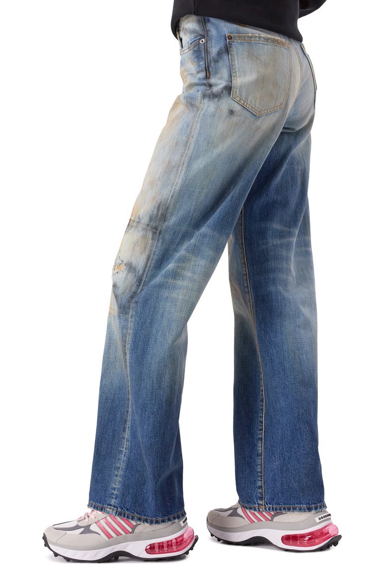 Женские комбинированные кроссовки bubble DSQUARED2 светло-серого цвета, арт. SNW0297/23808317 | Фото 3 (Подошва: Платформа; Драгоценные камни: Проставлено; Материал внешний: Натуральная кожа, Текстиль; Материал внутренний: Текстиль; Материал сплава: Проставлено; Стили: Кэжуэл; Материал утеплителя: Без утеплителя; Кросс-КТ: Низкие)
