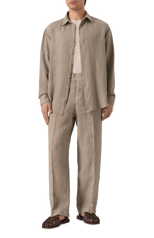 Льняные брюки InLinum PAJAMA18 Бежевый  PAJAMA18 Фото 2