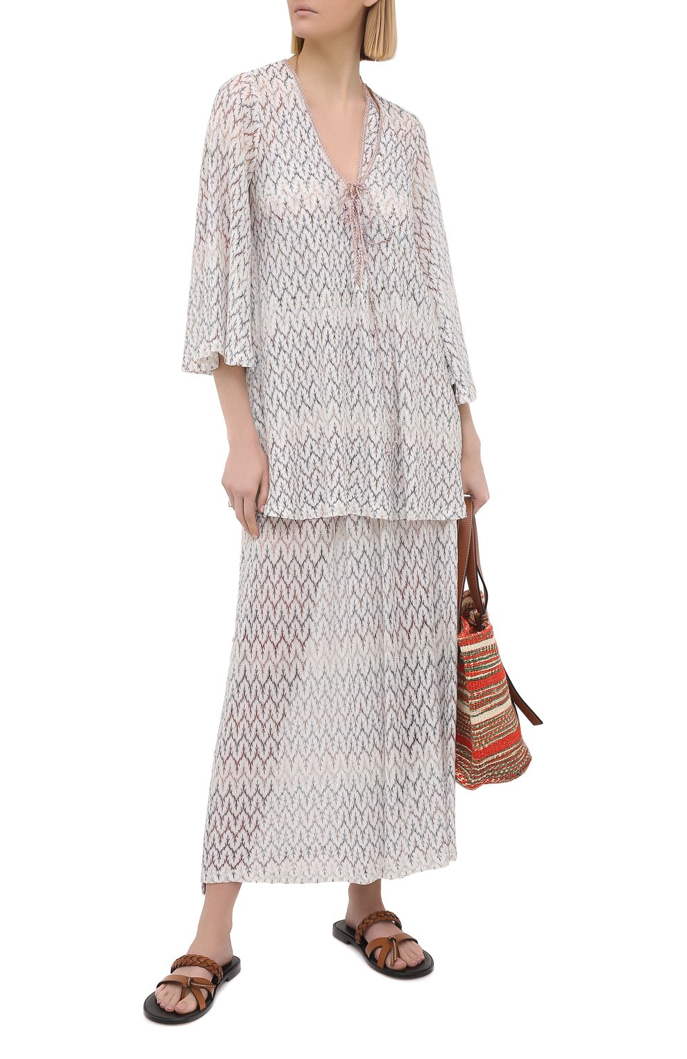 Туника из вискозы MISSONI белого цвета по цене 66300 руб., арт. MMQ00016/BR00C6, фото 2 Туника из вискозы MISSONI, арт. MMQ00016/BR00C6, фото 2