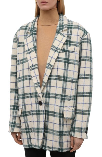 Шерстяной жакет ISABEL MARANT ETOILE зеленого цвета по цене 67250 руб., арт. VE1331-21A010E/KAIT0, фото 3 Шерстяной жакет ISABEL MARANT ETOILE, арт. VE1331-21A010E/KAIT0, фото 3