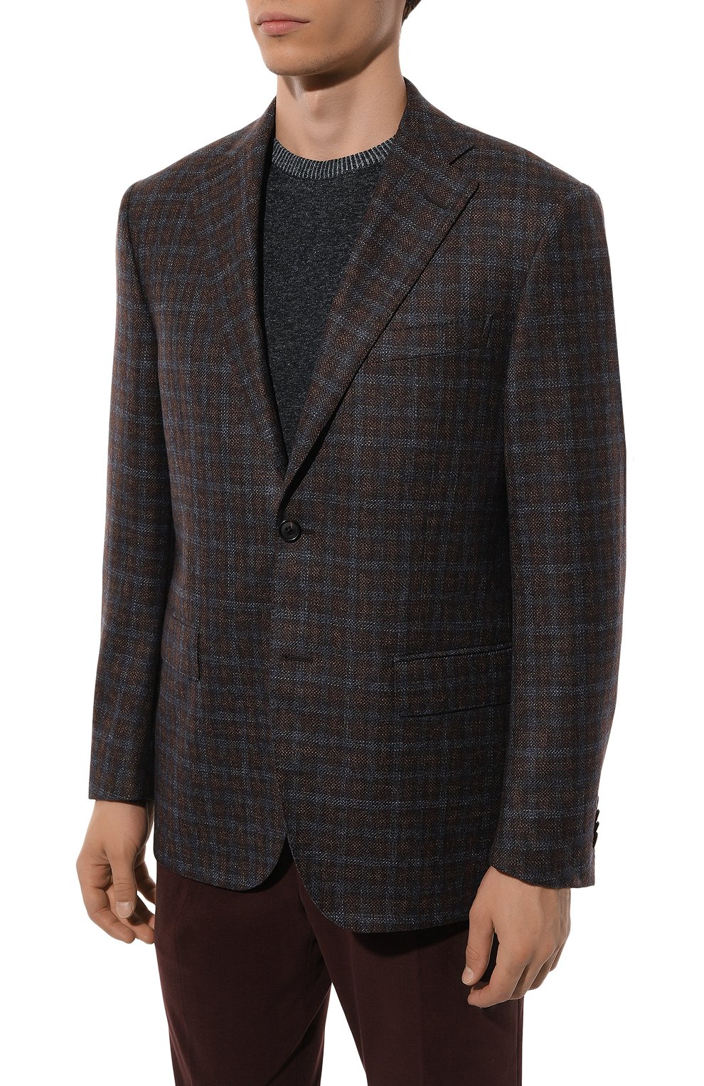 Шерстяной пиджак CORNELIANI коричневого цвета по цене 109000 руб., арт. 946008-9416317, фото 5 Шерстяной пиджак CORNELIANI, арт. 946008-9416317, фото 5