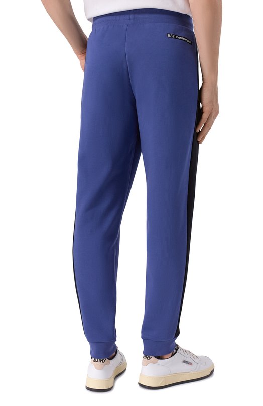 Хлопковый спортивный костюм EA7 7M000941/AF10377 Синий  7M000941/AF10377 Фото 5