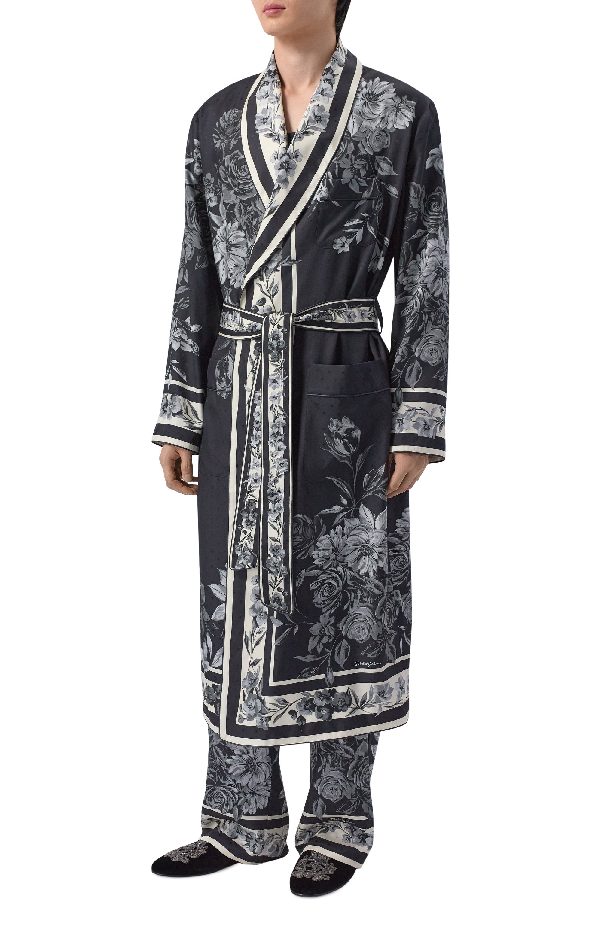 Шелковый халат DOLCE & GABBANA, арт. G031TT/HI12H, фото 2