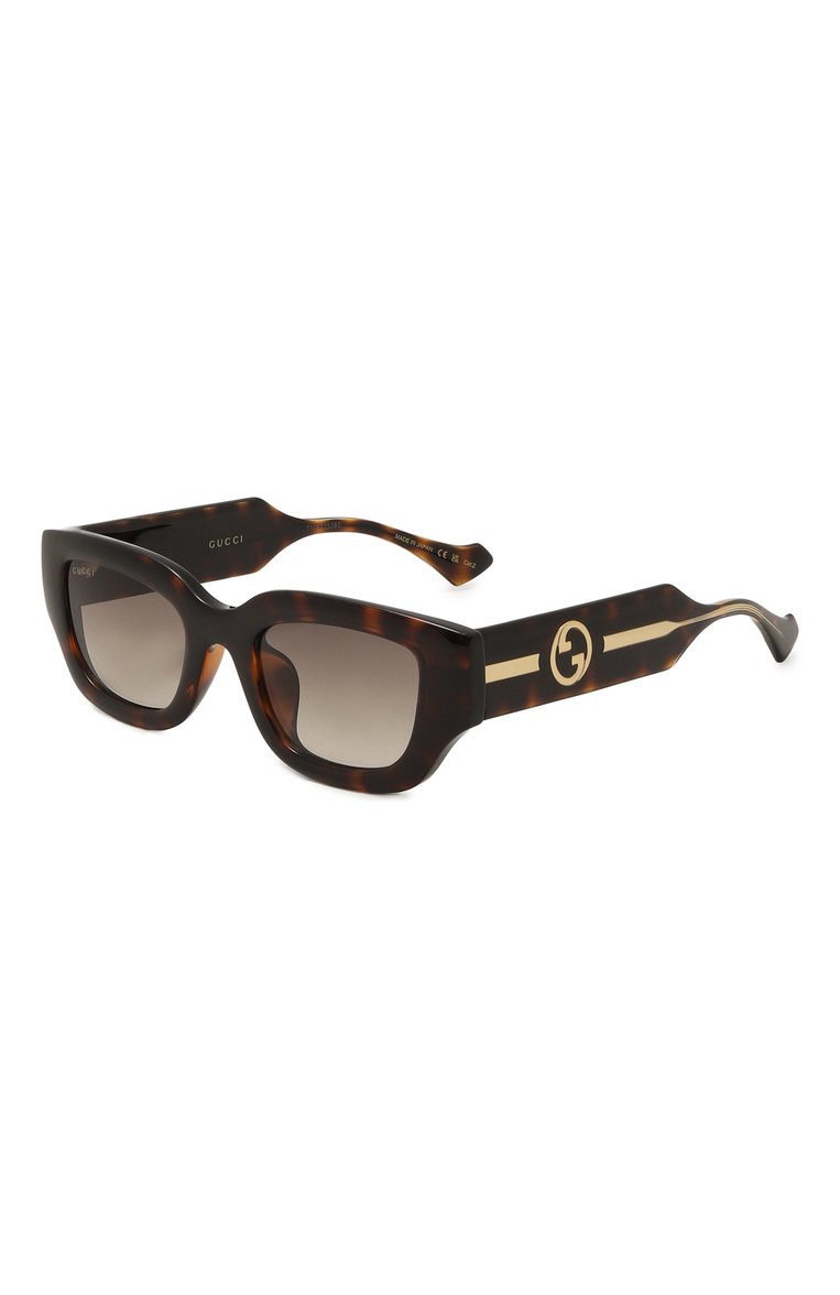 Женские солнцезащитные очки GUCCI коричневого цвета, арт. GG1558SK 002 | Фото 1 (Региональные ограничения белый список (Axapta Mercury): Не проставлено; Нос: Не проставлено; Материал: Металл; Тип очков: С/з; Оптика Гендер: оптика-женское; Очки форма: Квадратные)