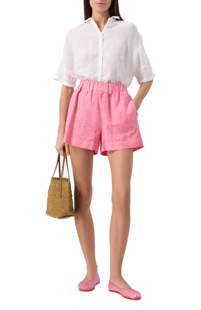 Льняные шорты 120% LINO, арт. 32ALIW29BR/000F753, фото 2