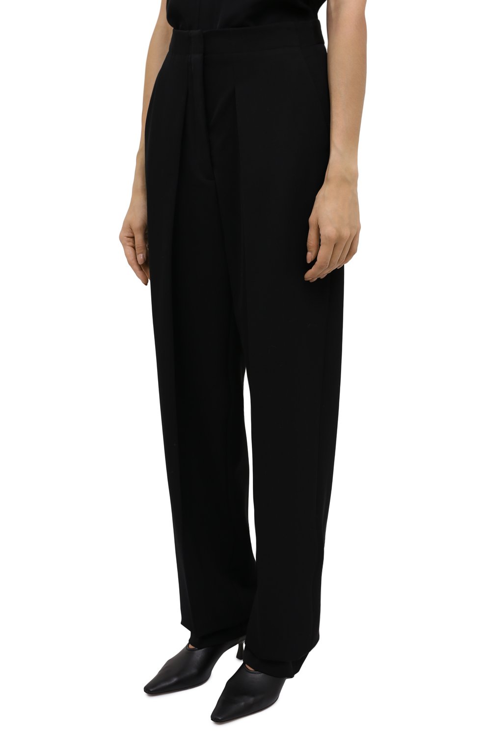Шерстяные брюки STELLA MCCARTNEY черного цвета по цене 61800 руб., арт. 602206/SPA28, фото 3 Шерстяные брюки STELLA MCCARTNEY, арт. 602206/SPA28, фото 3