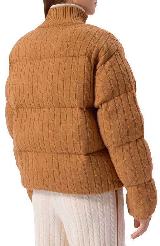 Шерстяной пуховик MC2 Saint Barth MYA0001-00024I/MYA W00L Бежевый  MYA0001-00024I/MYA W00L Фото 4