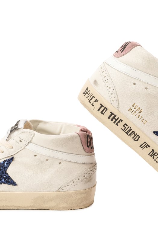 Кожаные кеды Mid Star Golden Goose Deluxe Brand GWF00122.F003979 Белый  GWF00122.F003979 Фото 7
